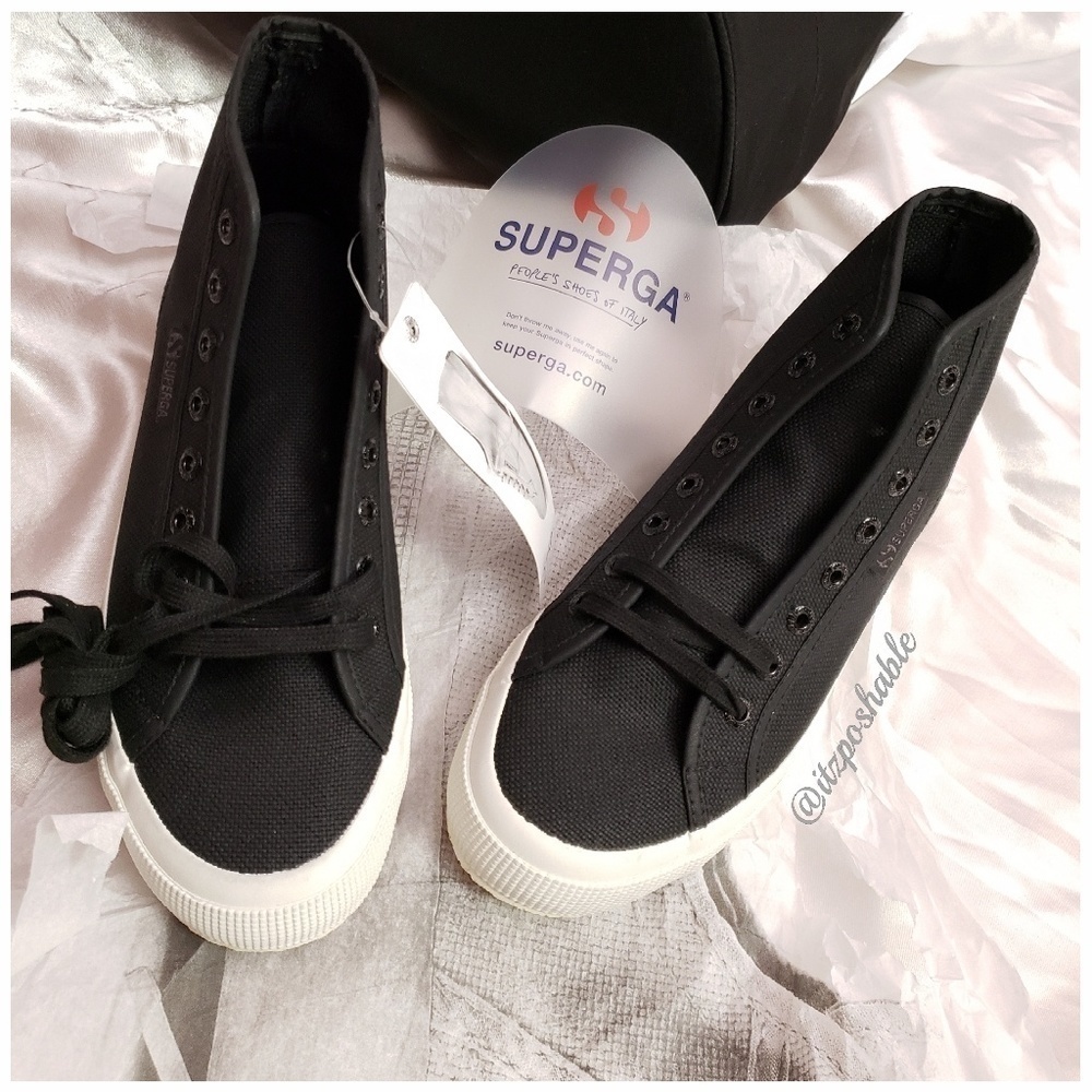 Superga Canvas Hi-Top Sneakers Black